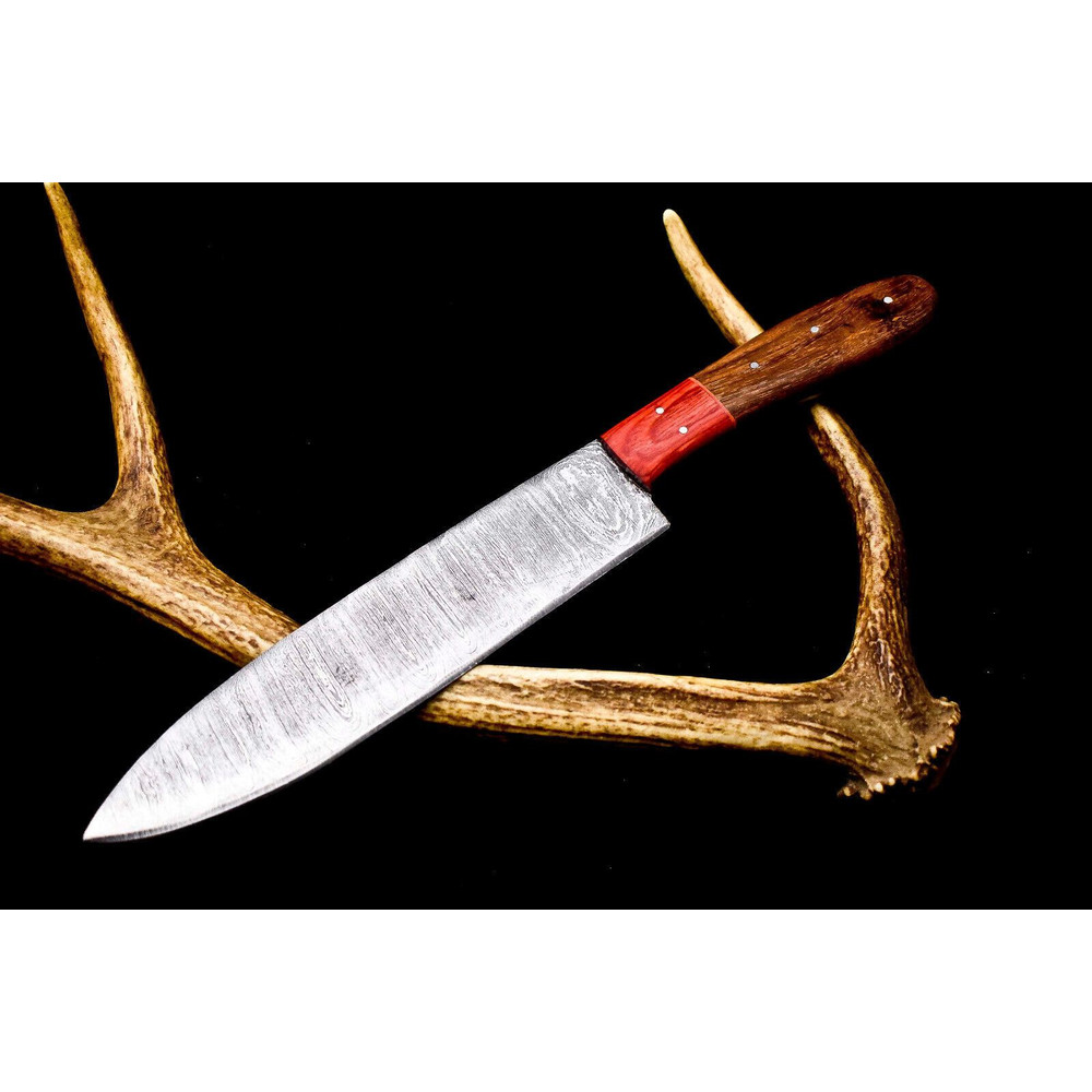 Damascus Steel Chef Knife 12  Handmade Full Tang Kitchen Tool 0