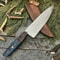 Hand Forged Twist Damascus Chef Knife Wood Resin Handle Hunting Kitchen Knife 4