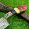 Handmade Damascus Steel Kitchen Chef Knife Compact 105 Blade Natural Wood Handle 3