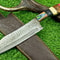 Handmade Damascus Steel Kitchen Chef Knife Compact 105 Blade Natural Wood Handle 2