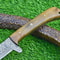 Custom Forged Damascus Chef Knife Wood Handle Kitchen Knife With Leather Sheath 1