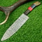 Exclusive Handmade Damascus Steel Chef Knife Compact Kitchen Camping Knife 3