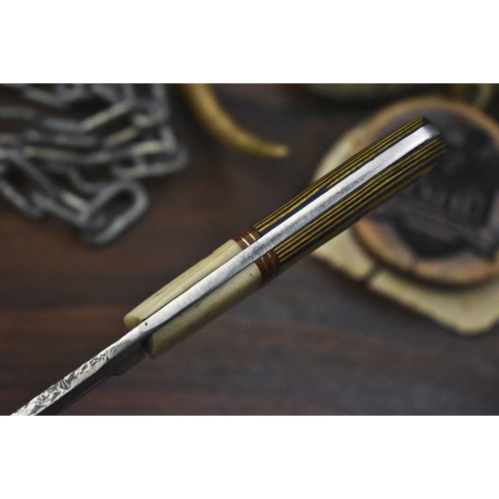 Custom Forged Twist Damascus Chef Knife 10 Handmade Kitchen Knife With Hardwood Handle 3