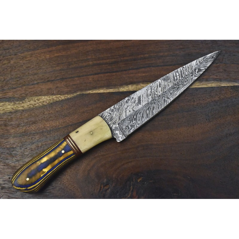 Custom Forged Twist Damascus Chef Knife 10 Handmade Kitchen Knife With Hardwood Handle 1