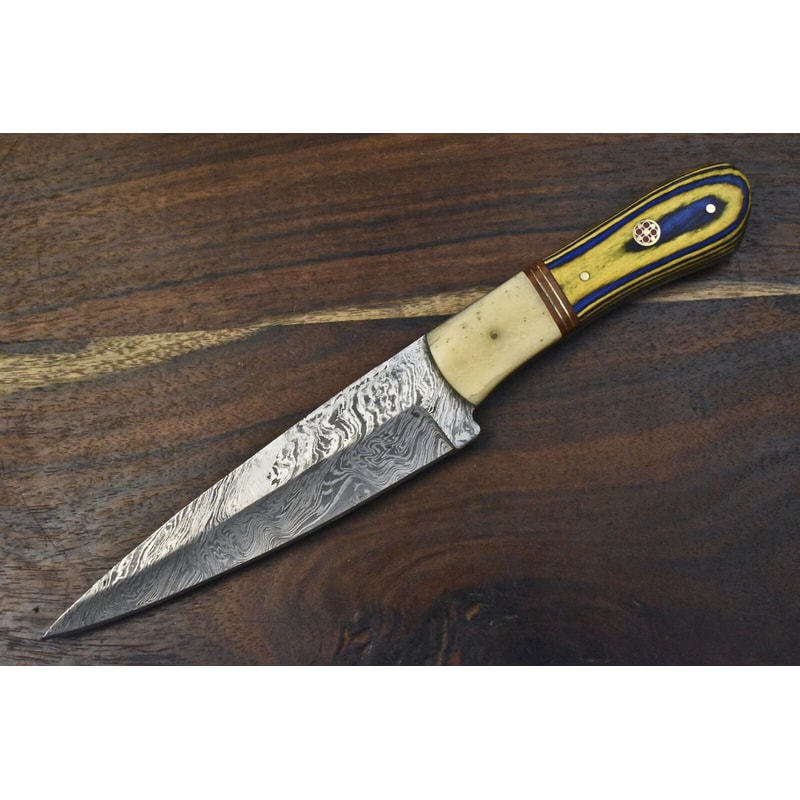 Custom Forged Twist Damascus Chef Knife 10 Handmade Kitchen Knife With Hardwood Handle 0