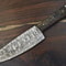 10 Custom Damascus Steel Chef Knife Handmade Twist Pattern Knife With Wooden Handle 0