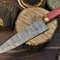 13 Inch Custom Forged Damascus Steel Chef Knife With Wood Handle 0