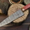 13 Inch Custom Forged Damascus Steel Chef Knife With Wood Handle 0