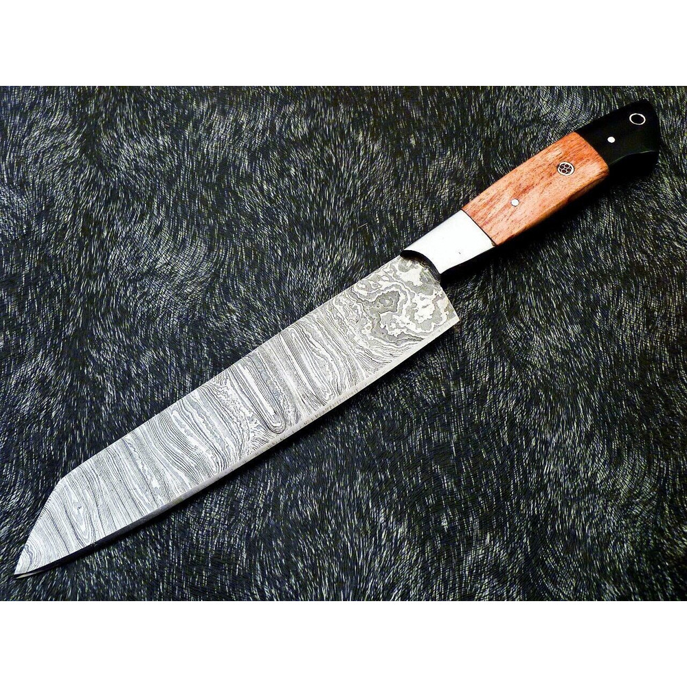 12 Damascus Steel Chef Knife  Hand Forged Kitchen Knife Gift For Chefs 2