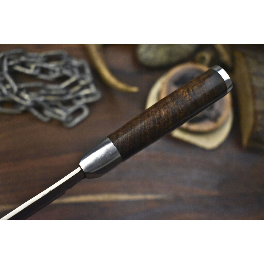 Handmade Damascus Chef Knife  Custom Forged Kitchen Knife With Walnut Wood 2