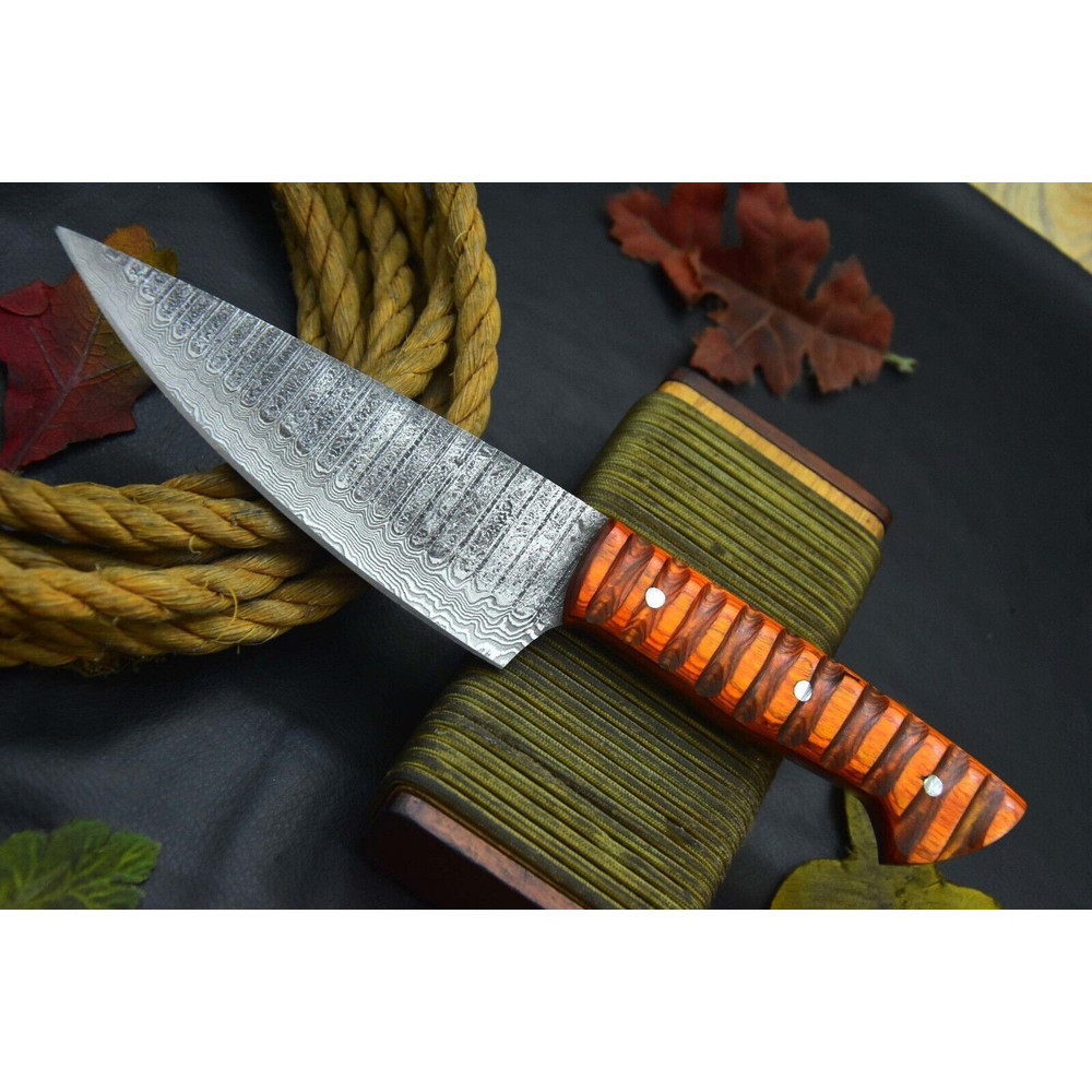 Custom Forged 105 Inch Damascus Chef Knife  Handmade Kitchen Cooking Knife 1