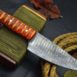 custom forged 10.5 inch damascus chef knife | handmade kitchen cooking knife