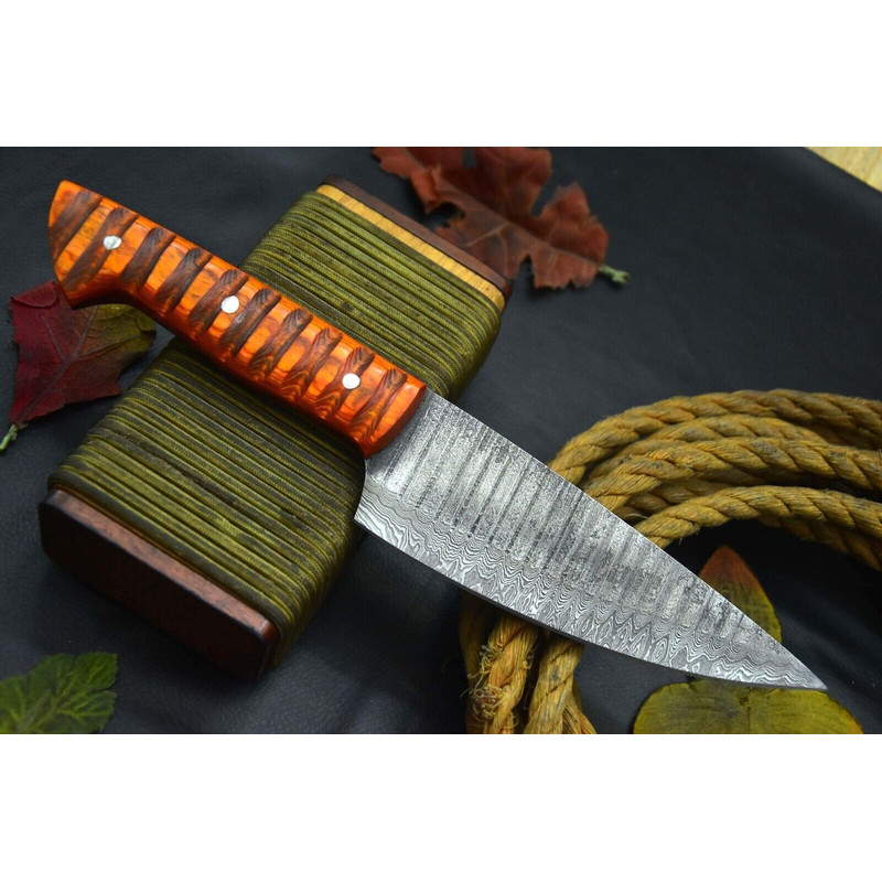 Custom Forged 105 Inch Damascus Chef Knife  Handmade Kitchen Cooking Knife 0