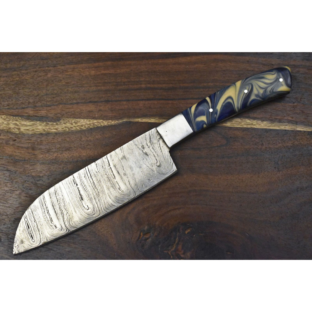 Custom Forged 11 Damascus Steel Chef Knife With Micarta Handle  Survival Kitchen Knife 0