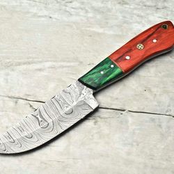 8" hand forged damascus chef knife | artisan kitchen knife gift