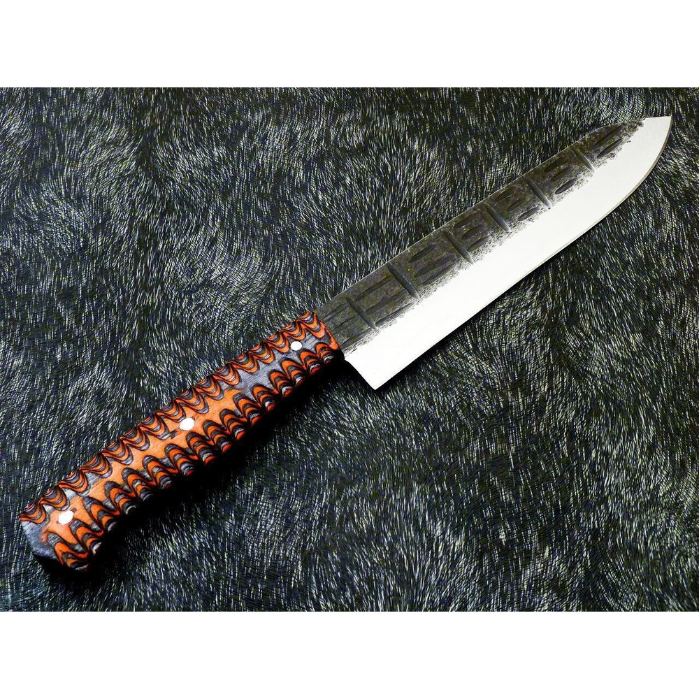 12 Handmade Damascus Steel Chef Knife With Hardwood Handle  Professional Kitchen  Hunting Knife 1