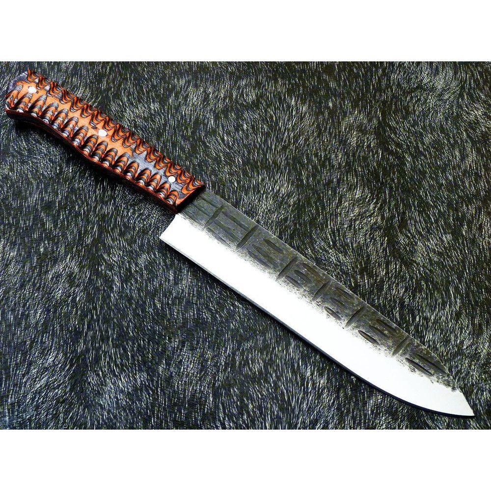 12 Handmade Damascus Steel Chef Knife With Hardwood Handle  Professional Kitchen  Hunting Knife 2