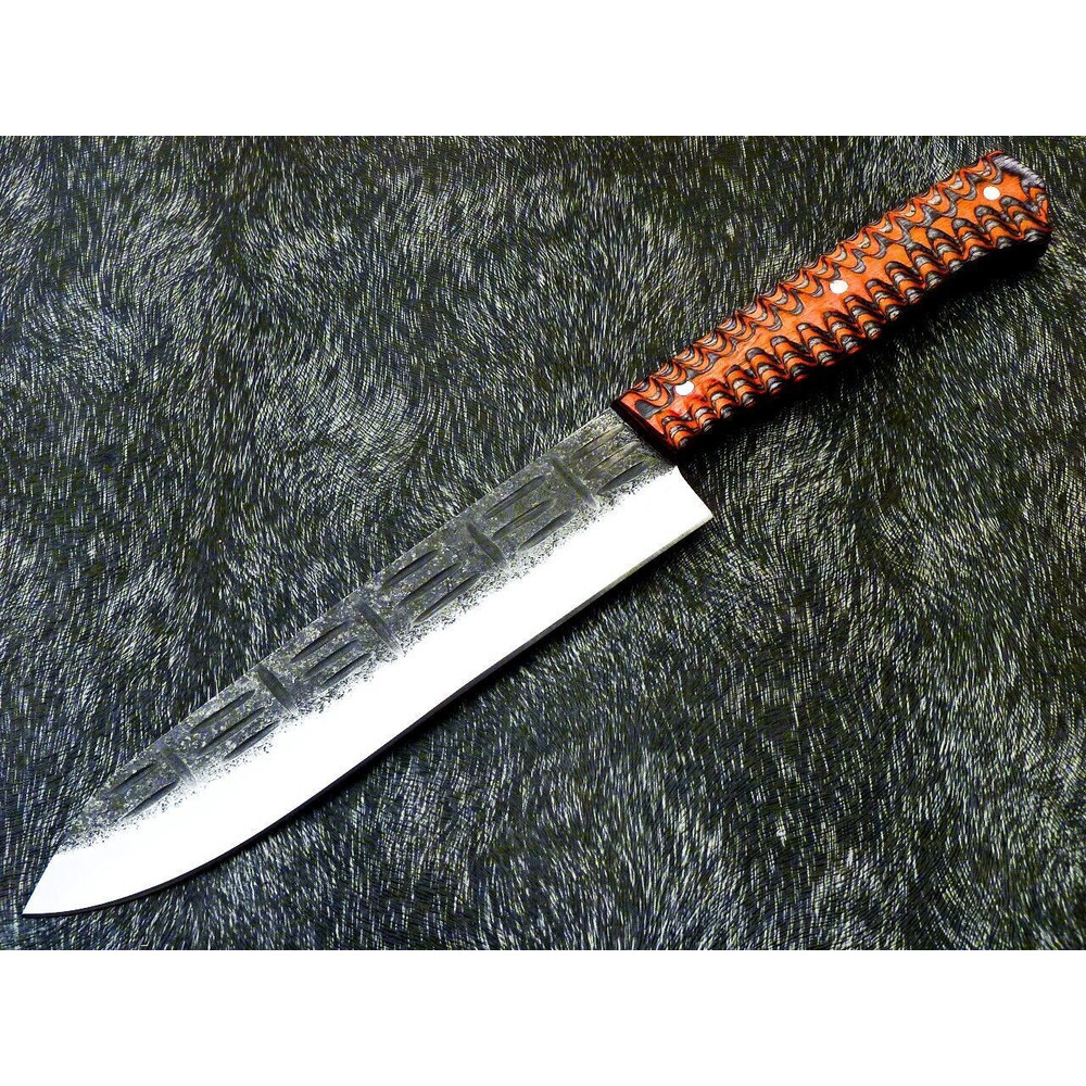 12 Handmade Damascus Steel Chef Knife With Hardwood Handle  Professional Kitchen  Hunting Knife 3
