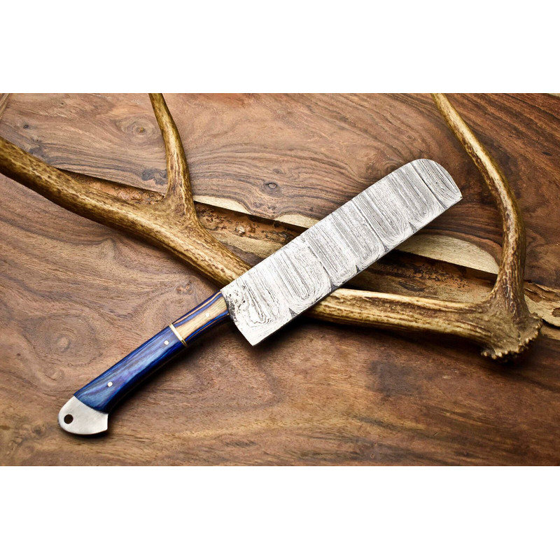 12 Inch Professional Handmade Damascus Chef Chopper Knife  Hardwood Handle  Hunting  Cooking Tool 3