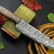 Custom Handmade Damascus Steel Chef Knife With Walnut Wood Handle 0
