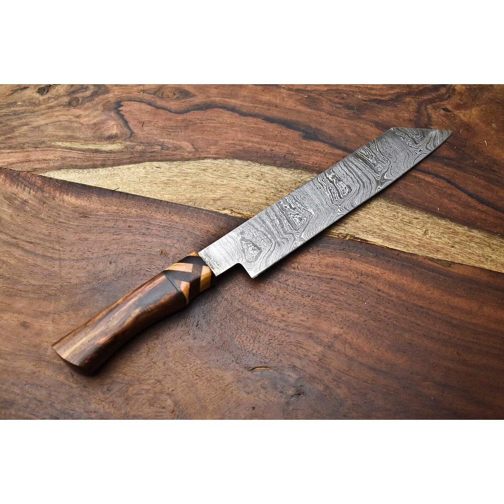 Handmade 14 Damascus Steel Full Tang Chef Knife Kitchen Cooking Knife 3