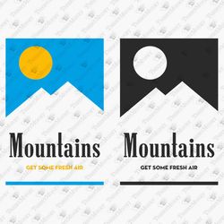 Mountains Cigarette Smoker Parody Pun T-shirt Sublimation SVG Cut File