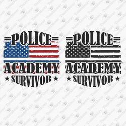 Police Academy Survivor Officer Thin Blue Line DIY Shirt Cricut SVG Cut File Sublimation PNG Design