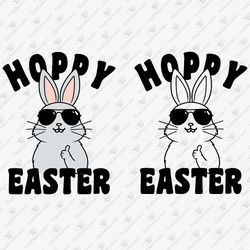 Happy Hoppy Easter Cool Bunny Sunglasses Thumb Up SVG Curt File & Sublimation Graphic