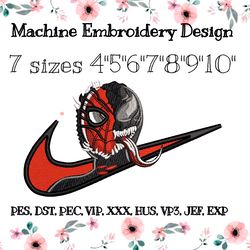 nike embroidery design spider man and venom