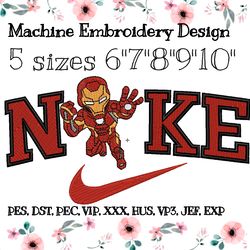 nike embroidery design iron man hand