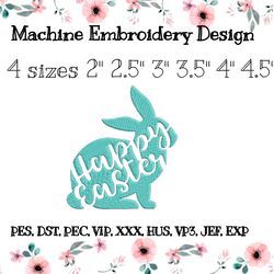 Embroidery design Happy Easter Bunny
