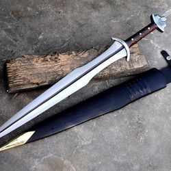 21 inches long Blade Hand forged Achilles sword-Hand forged Historical sword-Viking sword-Tempered-Carbon steel-sharpen
