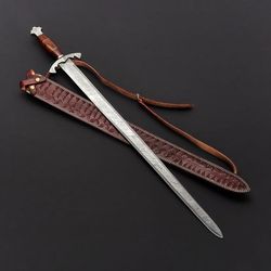 VIKING SWORDS Handmade Forged Damascus steel, Best Anniversary gift for him, COSPLAY Fantasy Swords, Battle ready sword