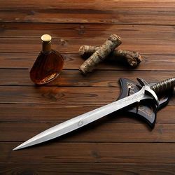 Short D2 Steel Sword with Scabbard, Viking Sword, Battle Ready Sting Sword, Fantasy Costume Steel Sword, Cosplay sword