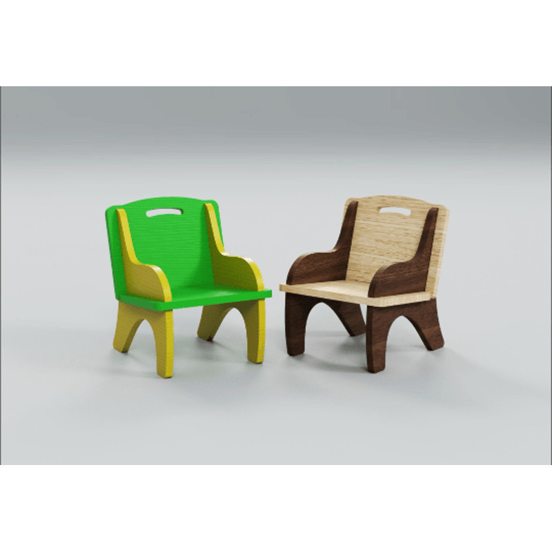 Baby Chair CNC Plan For Laser CuttingChildrens Furniture Cnccnc File File Cnclaser Cuttingcncfile C 0