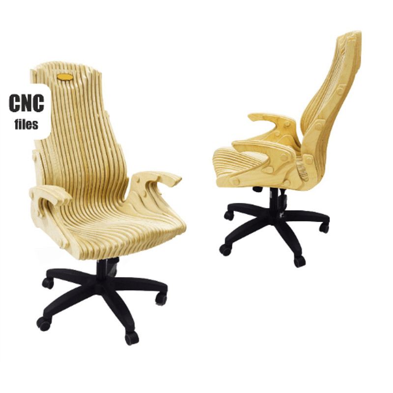 Parametric Office Chair Cnc Filechair File Cnclaser Cuttingcncfile Laserlaser Cutcnc Plandxf Fileep 0