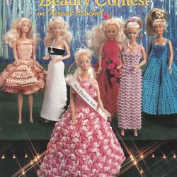 Digital | Vintage Barbie Costume Crochet Patterns | Dresses for dolls 11 1/2 | Fashion doll beauty contest | PDF