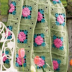 Digital | Afghan vintage crochet pattern | PDF | Instant download