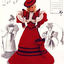 Crochet pattern | Vintage dress for Barbie doll | Crochet dress for Barbie | PDF digital