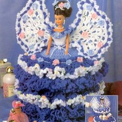 Barbie Doll Dress |Vintage Crochet Angel Keychain | Crochet pattern | Dress pattern for a doll | PDF