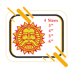 Machine embroidery design Sun (option 1)