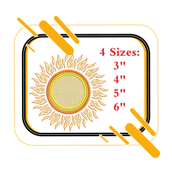 Machine embroidery design Sun (option 2)