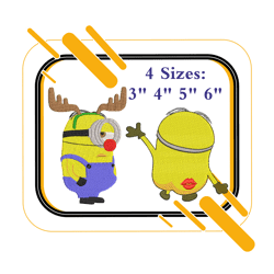Machine embroidery design Minions for her and for him