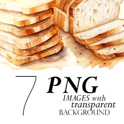 Watercolor Sliced Bread Clipart Png Transparent Background, Sliced Bread Illustrations, Pre-sliced White Bread Images