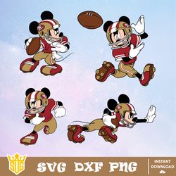 San Francisco 49ers Mickey Mouse Disney SVG, NFL SVG, Disney SVG, Vector, Cricut, Cut Files, Clipart, Digital Download