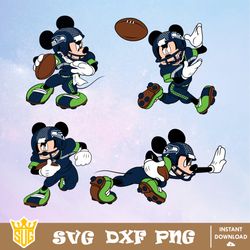 Seattle Seahawks Mickey Mouse Disney SVG, NFL SVG, Disney SVG, Vector, Cricut, Cut Files, Clipart, Digital Download File