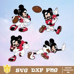 Atlanta Falcons Mickey Mouse Disney SVG, NFL SVG, Disney SVG, Vector, Cricut, Cut Files, Clipart, Digital Download Files