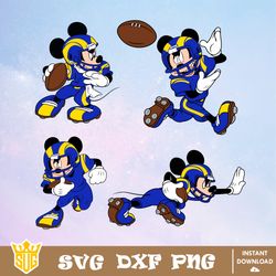Los Angeles Rams Mickey Mouse Disney SVG, NFL SVG, Disney SVG, Vector, Cricut, Cut Files, Clipart, Digital Download File