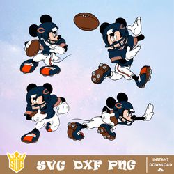 Chicago Bears Mickey Mouse Disney SVG, NFL SVG, Disney SVG, Vector, Cricut, Cut File, Clipart, Silhouette, Digital Files