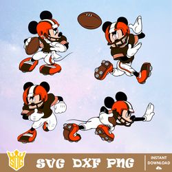 Cleveland Browns Mickey Mouse Disney SVG, NFL SVG, Disney SVG, Vector, Cricut, Cut Files, Clipart, Digital Download File